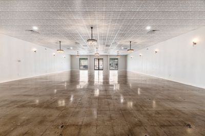 Empty ballroom with elegant chandeliers